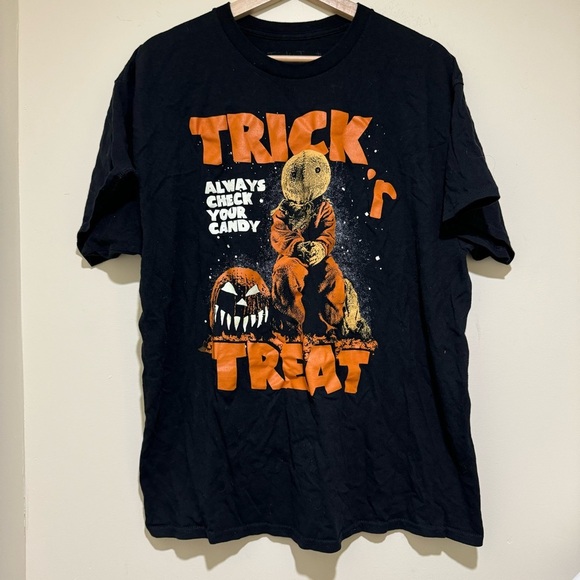 Men’s Unisex Trick R’ Treat Spirit Orange Sam Halloween Graphic T-Shirt Size: XL - Picture 4 of 14